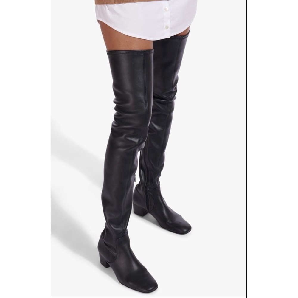 $495 Staud Women's Black Aimee Over-The-Knee Boots Size 38